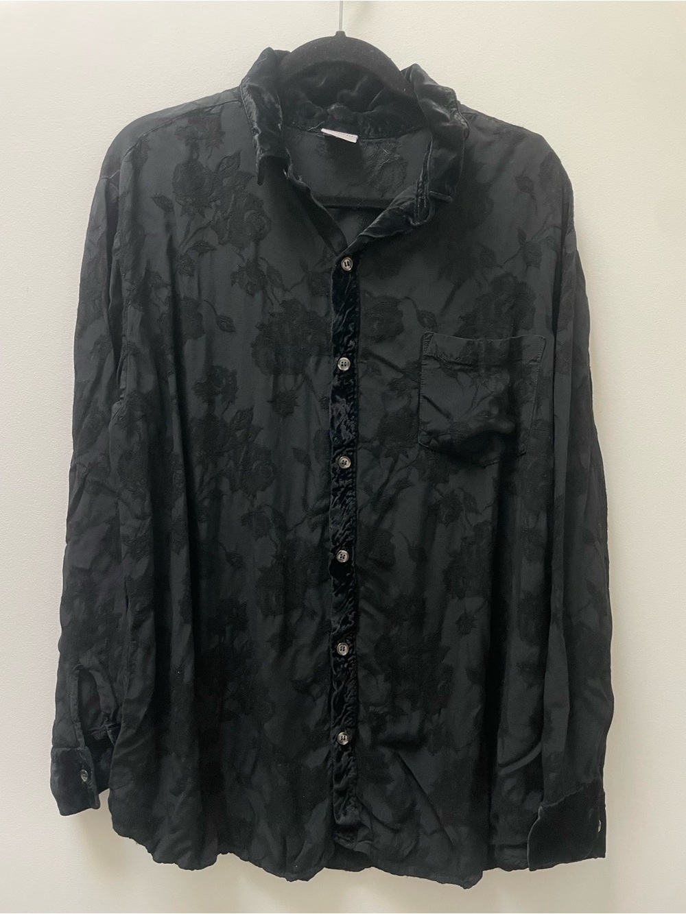 CP Shades Vintage Jacquard Tunic with Velvet Details Size Large